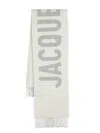Jacquemus Le Charpe Logo Virgin Wool Scarf In Grey