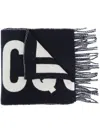 Jacquemus Scarf Virgin Wool Tassel Fringe Detailing In Blue