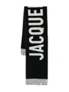 Jacquemus Wool Scarf With Logo In Blue