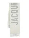 Jacquemus Le Charpe Logo Virgin Wool Scarf In Grey