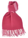 Jacquemus L'écharpe Textured Knit Scarf With Fringe Detail In Purple