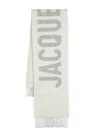 Jacquemus Le Charpe Logo Virgin Wool Scarf In Grey