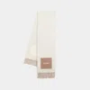 Jacquemus Neutral Logo Jacquard Scarf In Beige