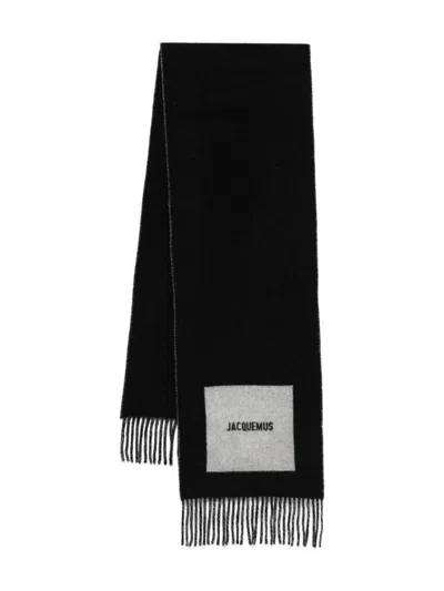 Jacquemus L'echarpe Rond Carre In Black