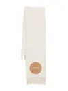 Jacquemus Sciarpa Rond Carré Con Logo Jacquard In White