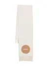 Jacquemus Sciarpa Rond Carré Con Logo Jacquard In White
