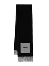 Jacquemus Black Logo Jacquard Scarf In Multi Black