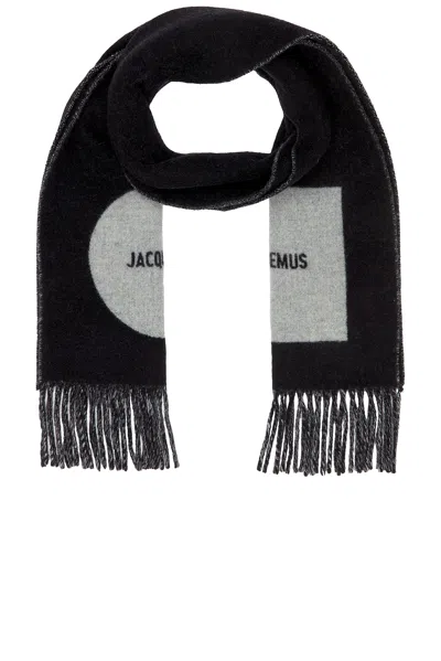 Jacquemus L'echarpe Rond Carre In Black