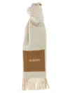 Jacquemus Square Fringed Rectangle Scarf In Neutral