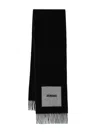 Jacquemus Black Logo Jacquard Scarf In Black