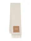 Jacquemus Neutral Logo Jacquard Scarf In Neutrals