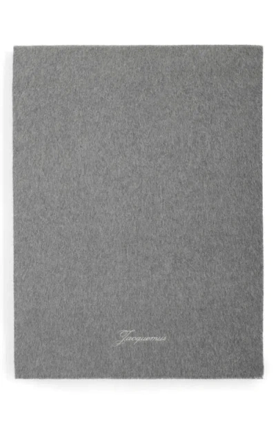 Jacquemus L'écharpe Tailleur Wool & Cashmere Scarf In Brown