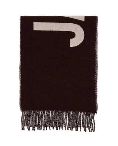 Jacquemus L'echarpe Wool Scarf In Brown