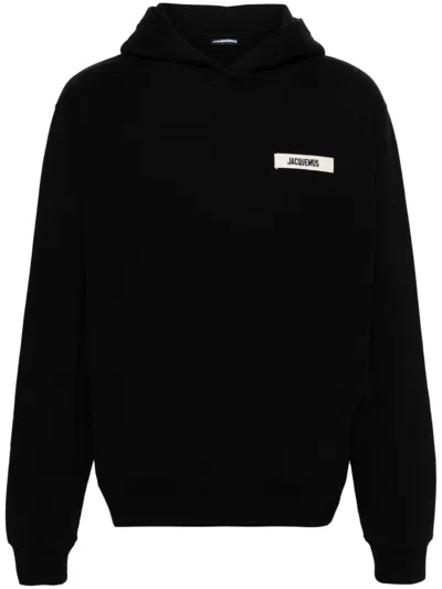 Jacquemus Lehoodie Gros Grain In Black