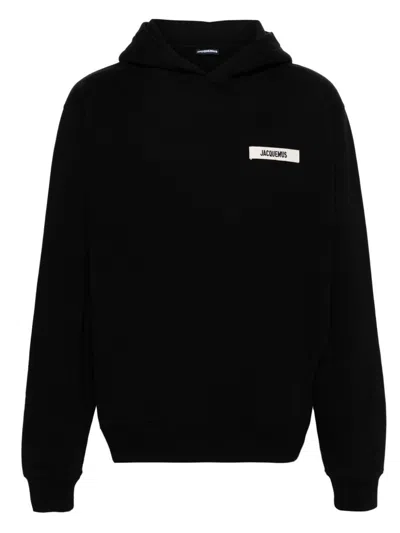 Jacquemus Lehoodie Gros Grain In Black