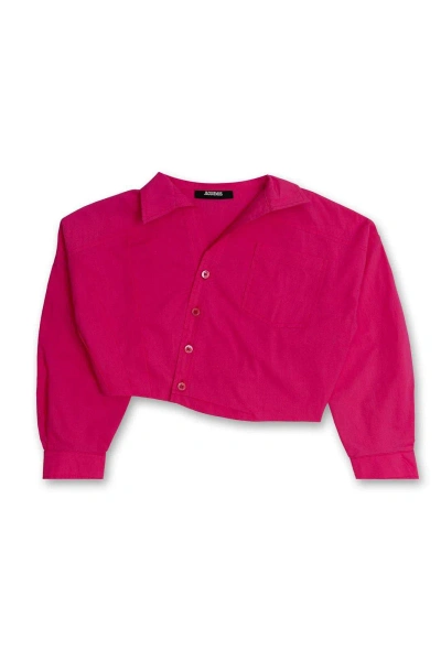 Jacquemus Kids' Lenfant Buttoned Shirt In Pink