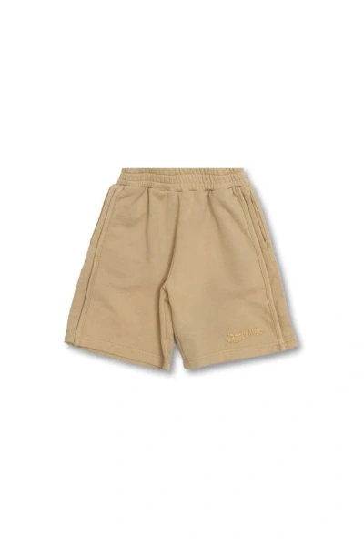 Jacquemus L'enfant Camargue Logo Embroidered Fleece Track Shorts In Beige