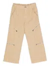 Jacquemus L'enfant Le Cargo Cotton Trousers In Neutrals
