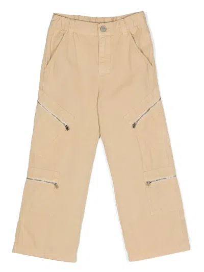 Jacquemus L'enfant Kids' Le Cargo Straight-leg Trousers In Neutrals