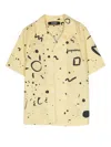Jacquemus L'enfant Le Jean Patterned Cotton Shirt In Yellow