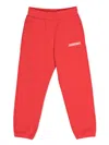 Jacquemus L'enfant Le Jogging Cotton Track Pants In Red