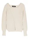 Jacquemus L'enfant Le Maile Pau Ribbed Jumper In Neutrals