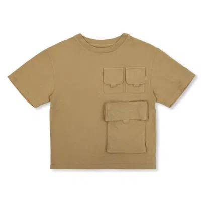 Jacquemus L'enfant Logo Embroidered Crewneck T-shirt In Beige