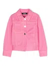 Jacquemus L'enfant Logo-patch Denim Jacket In Pink