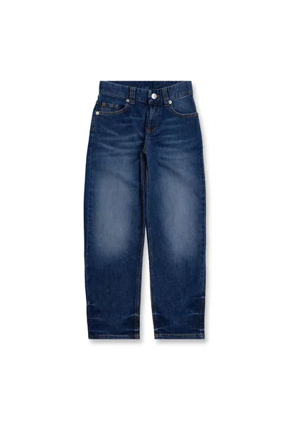 JACQUEMUS LENFANT LOGO PATCH DENIM JEANS