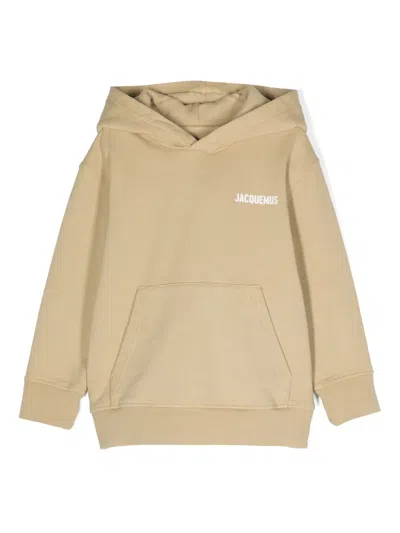 Jacquemus L'enfant Kids' Logo-print Hoodie In Neutrals