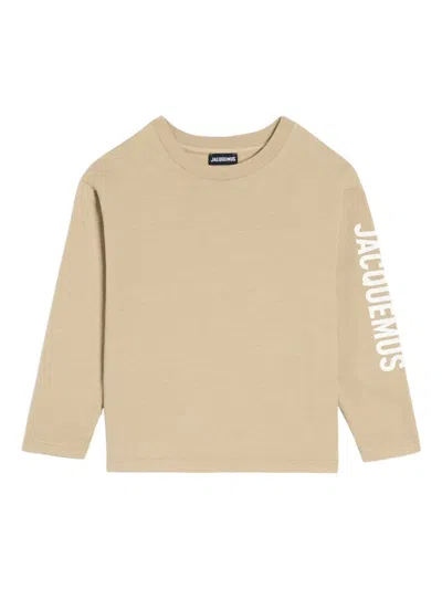 Jacquemus L'enfant Logo-print Long-sleeve T-shirt In Nude