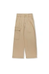 JACQUEMUS LENFANT PLEATED DETAIL TWILL TROUSERS