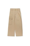 Jacquemus Lenfant Pleated Detail Twill Trousers In White
