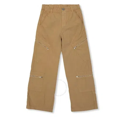Jacquemus L'enfant Ripstop Texture Straight Leg Trousers In Beige