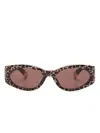 Jacquemus Sunglasses With Oval Frame And Animal Print
