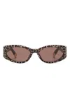 Jacquemus Sunglasses With Oval Frame And Animal Print In Animal Print