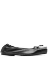 Jacquemus Slingback Croc-embossed Leather Flats In Light Yellow