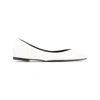 Jacquemus Blackwhite Leather Ballet Flats In White