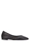 Jacquemus Oval Ballerina Shoes Textured Design In Black