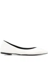 Jacquemus Les Ballerines Ovalo In Two-toned Leather Shoes In Black
