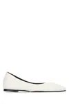 Jacquemus Blackwhite Leather Ballet Flats In Multi