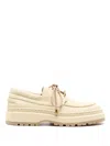 Jacquemus Les Bateau Pavane Leather Derby Shoes In Yellow
