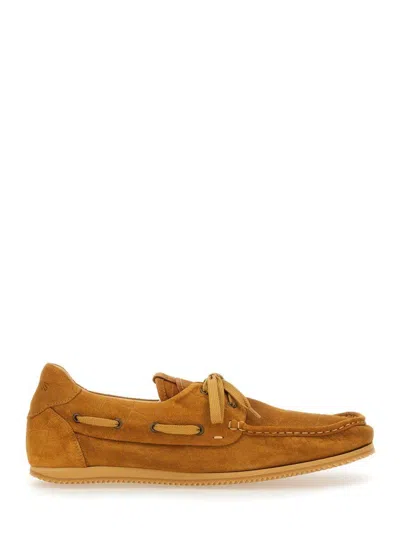 Jacquemus 'les Batto' Brown Loafers With Crocodile Effect And Logo Imprinted On The Heel