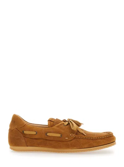Jacquemus Les Batto Brown Loafers With Crocodile Effect And Logo Imprinted On The Heel In Suede Man