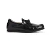 Jacquemus Batto Loafers Croco Embossed Leather Glossy In Black