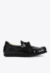 Jacquemus Batto Loafers Croco Embossed Leather Glossy In Black