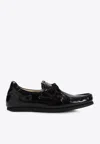 Jacquemus 'les Batto' Black Loafers With Embossed Logo On The Tongue And Strap Detail In Black