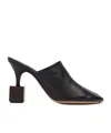 Jacquemus Mule With Geometric Heel In Black