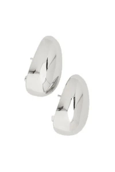 Jacquemus Les Boucles Curved Earrings In Metallic