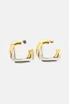 Jacquemus Metallic Earrings With Twisted Hoop Design In Brass Woman In Gold